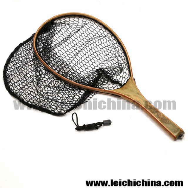 FL18 green burl wood landing net 3