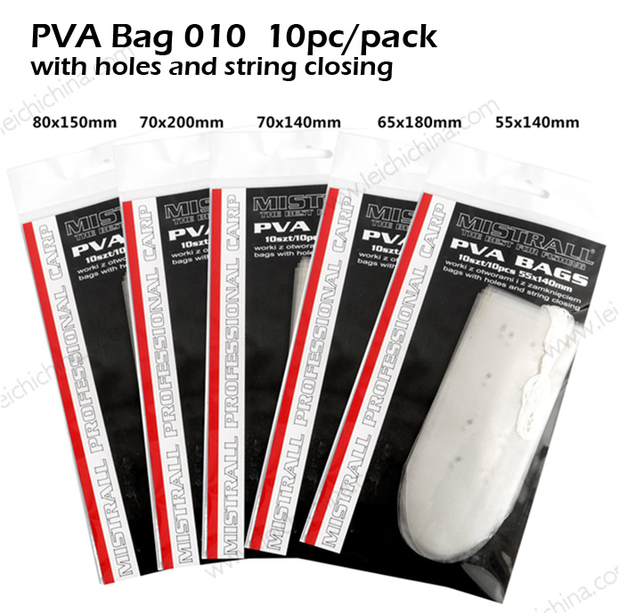 PVA Bag 010  10pc pack    with holes and string closing