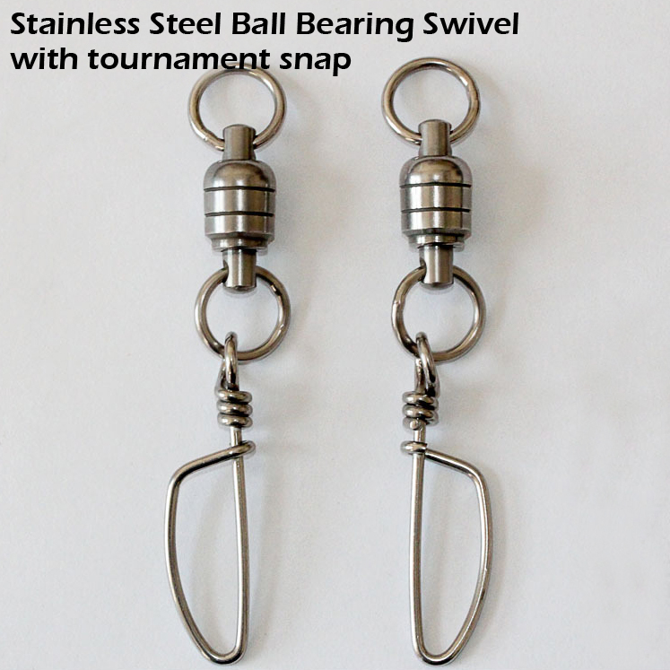 stainless steel ball bearing swivel with tournament snap