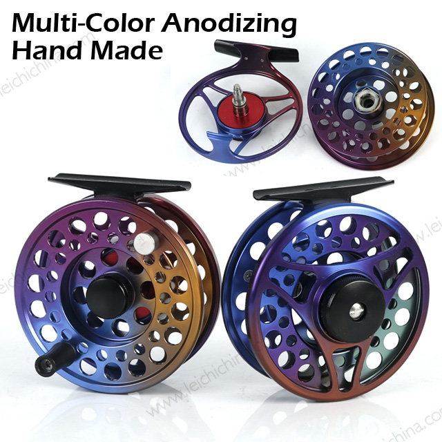 multi color fly reel