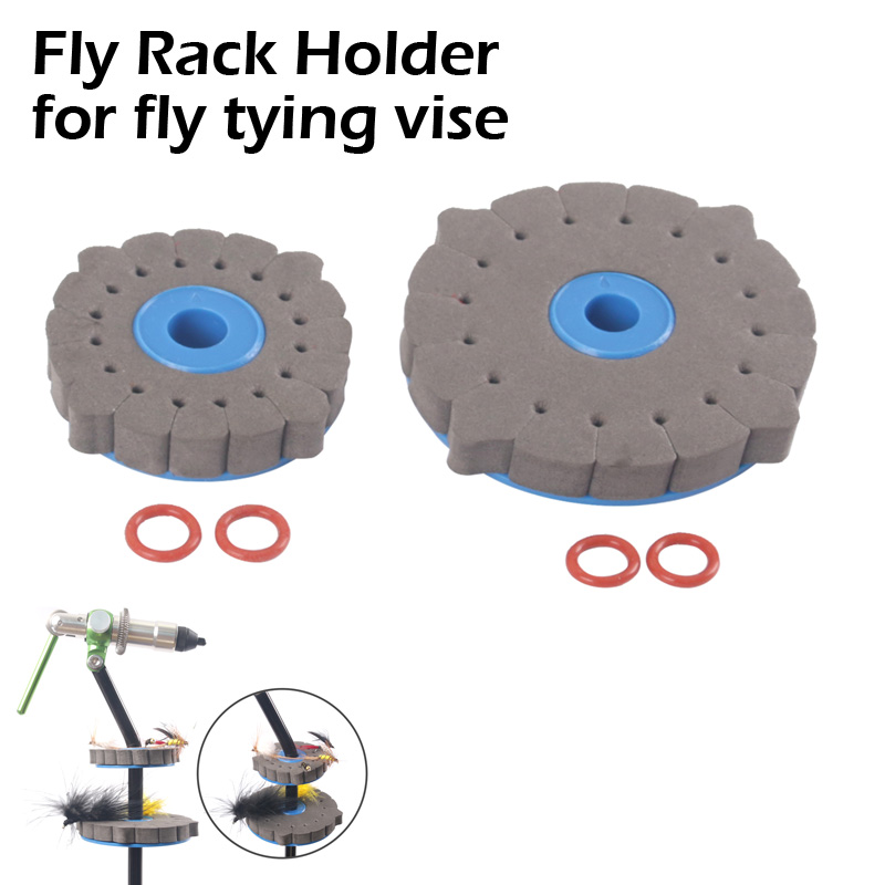 fly rack holder for fly tying vise