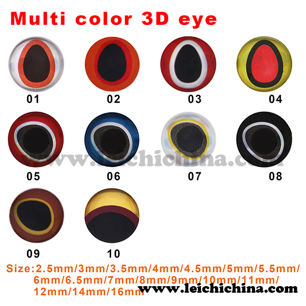 Multi color 3D eye