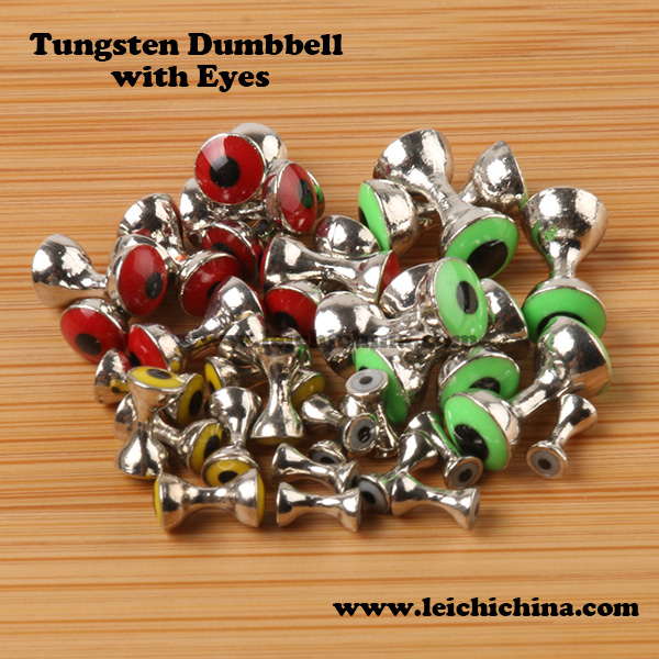 Tungsten dumbbell with eyes