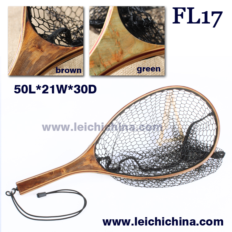 Small burl wood hand fly fishing trout net F17 - Qingdao Leichi