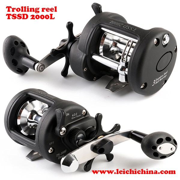 plastic lever drag trolling reel TSSD